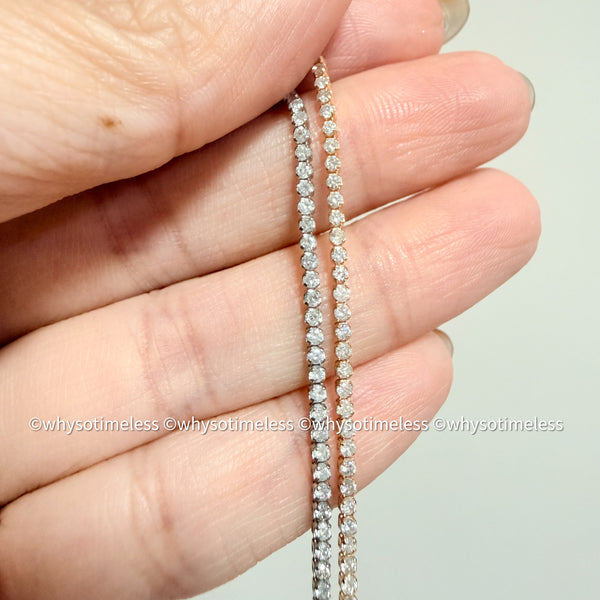 【Pre-order】1.0ct Natural Diamond Tennis Bracelet - 18KYG/ PT