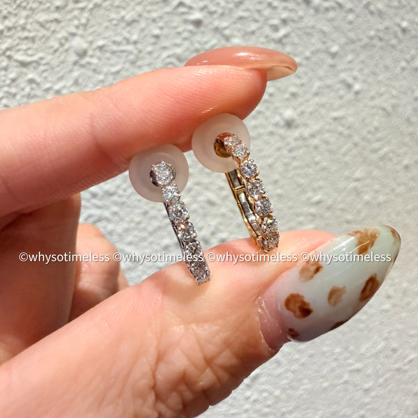 0.28ct Lab Grown Diamond 10K 2-way Ear Clips - Étoile
