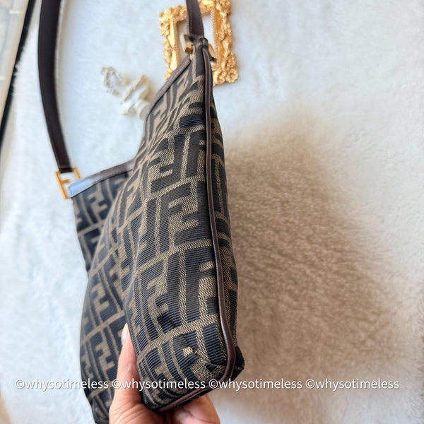 Vintage Fendi Zucca Tote Bag GHW