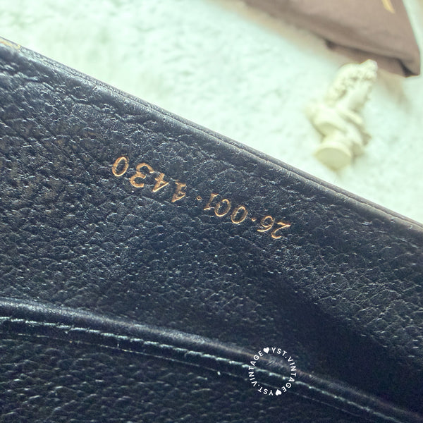 Vintage Gucci 1970's Suede & Box Leather Saddle Constance Bag - Black