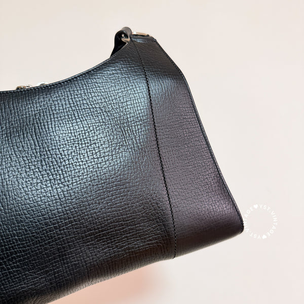 Vintage Loewe Croissant Shoulder Bag - Black