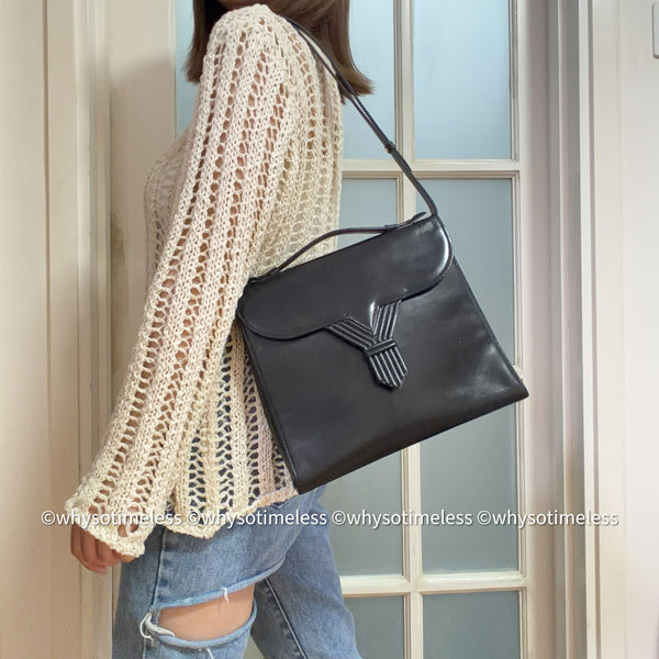 Vintage YSL Y-Kelly Bag - Black