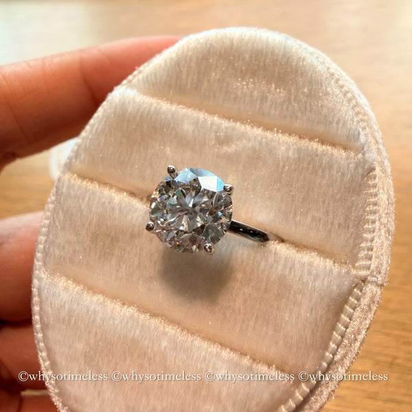 2.02ct Round Cut Lab Grown Diamond 18WG Ring with IGI cert