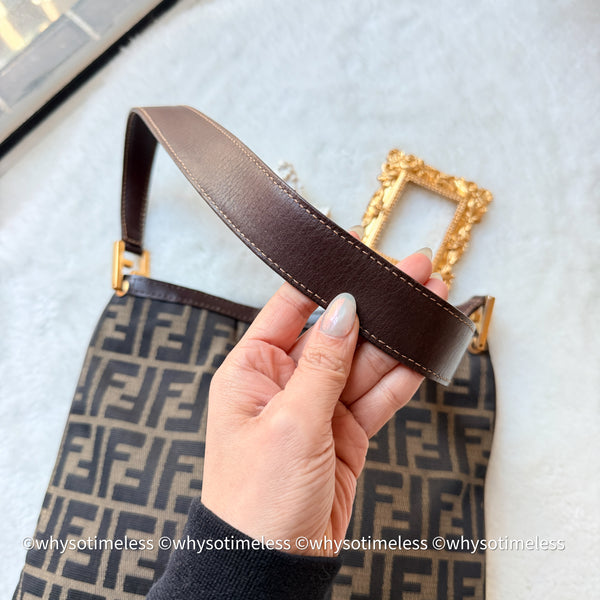 Vintage Fendi Zucca Tote Bag GHW