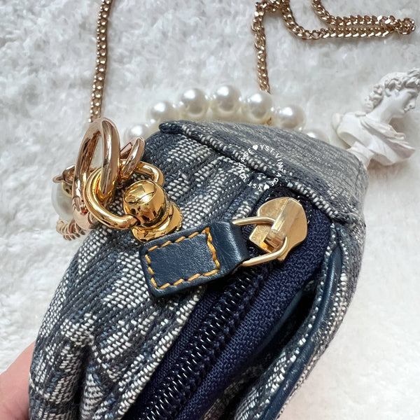 Vintage Dior Trotter Saddle Mini Bag / Makeup Bag 005