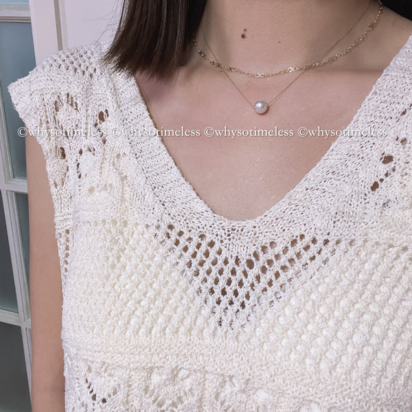 Japanese 10K/18KYG Necklace - Marie / Joséphine