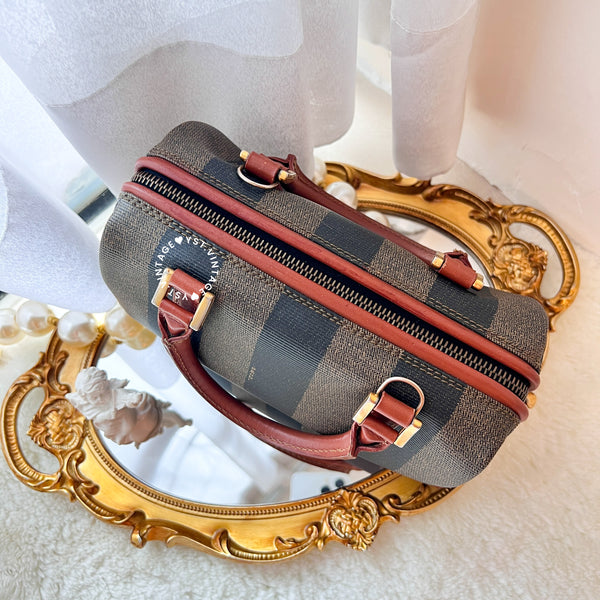 Vintage Fendi Pequin Stripe Mini Boston