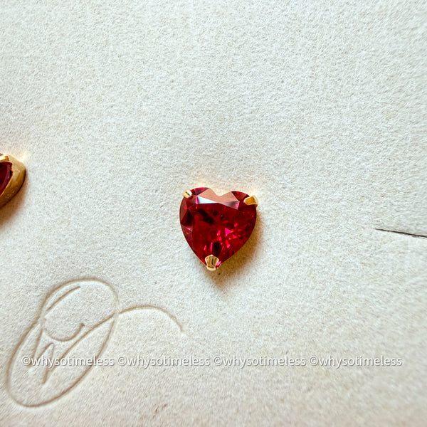 2.2ct Lab Grown Ruby 18KYG Earrings