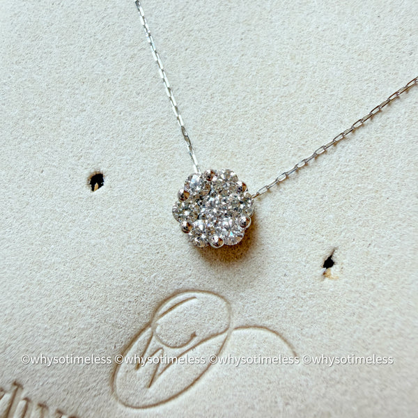 【Pre-order】0.30ct Natural Diamond Snowflake PT Necklace