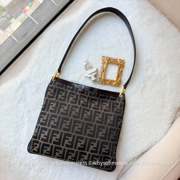 Vintage Fendi Zucca Tote Bag GHW