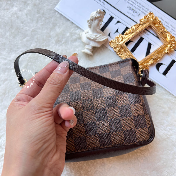 Vintage LV Damier Ebene Trousse Make Up Bag Pochette - 004