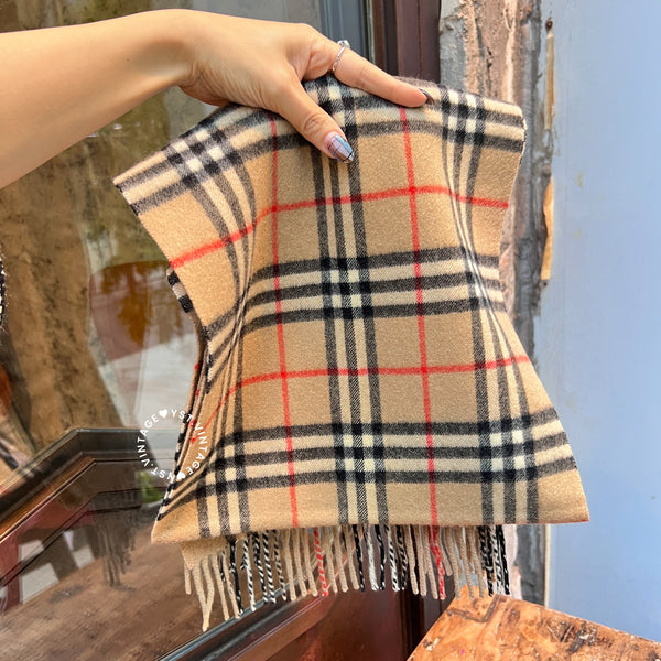 Vintage Burberry Cashmere/ Burberrys Lambswool Scarf - Classic