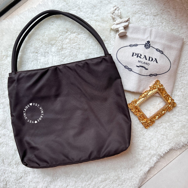 Vintage Prada Tote Bag - Brown