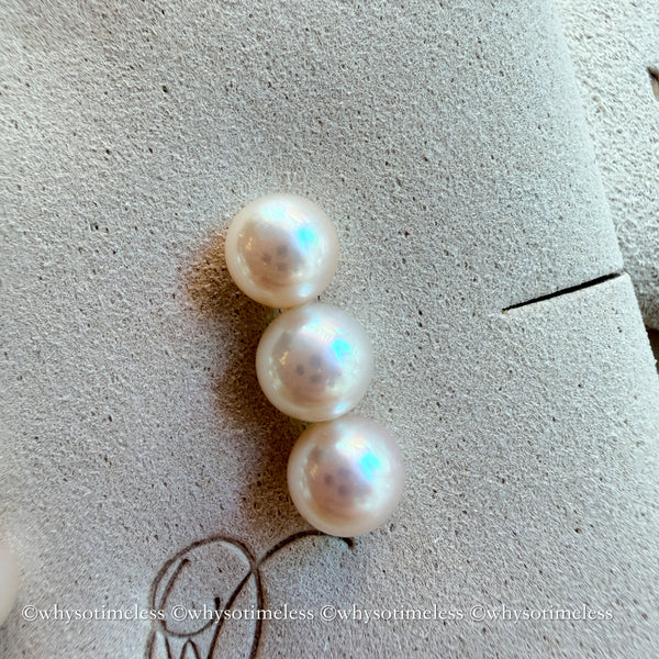 6-6.5mm Triple Akoya 18KYG Earrings