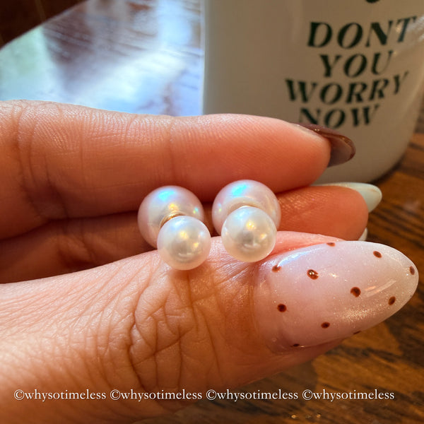 6/9mm Double Akoya 18KYG Earrings
