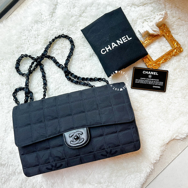 Vintage Chanel Coco Bar Classic Flap CF25 - Black 003