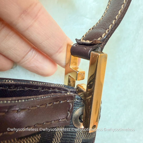 Vintage Fendi Zucca Tote Bag GHW