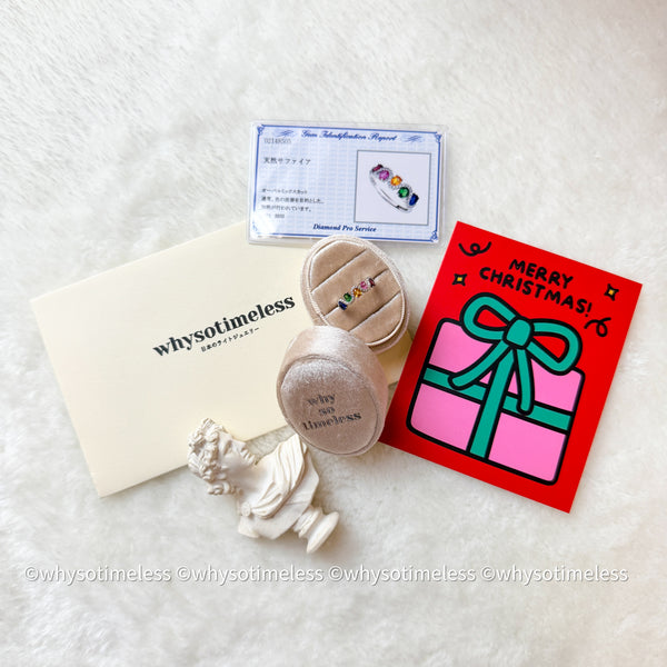 Rainbow Sapphire Zircon Silver Ring