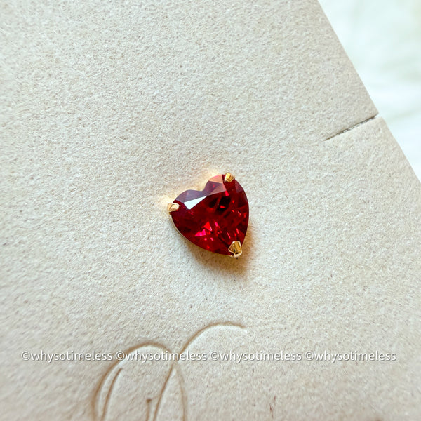 2.2ct Lab Grown Ruby 18KYG Earrings
