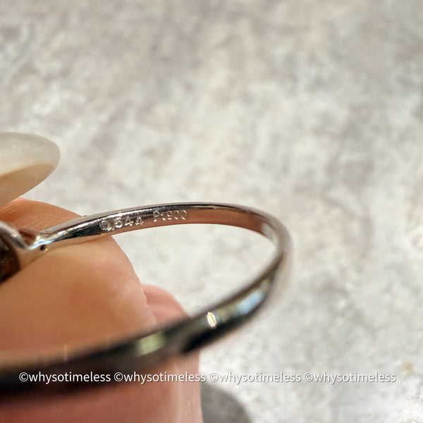 Natural Padparadscha Diamond PT900 Ring - Lotus