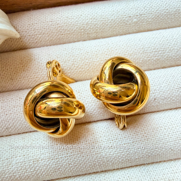 Vintage Monet 1980’s Trinity Ear Clips