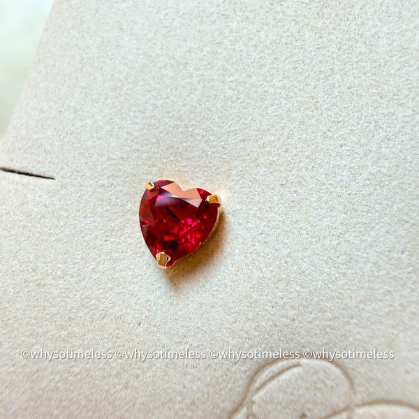 2.2ct Lab Grown Ruby 18KYG Earrings