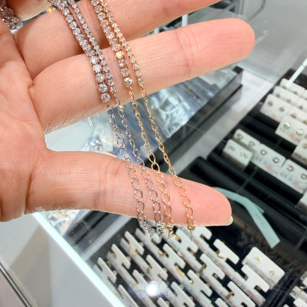 2.30ct Natural Diamond Tennis Bracelet - 18KYG