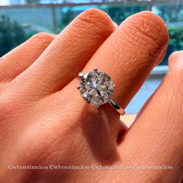 2.02ct Round Cut Lab Grown Diamond 18WG Ring with IGI cert
