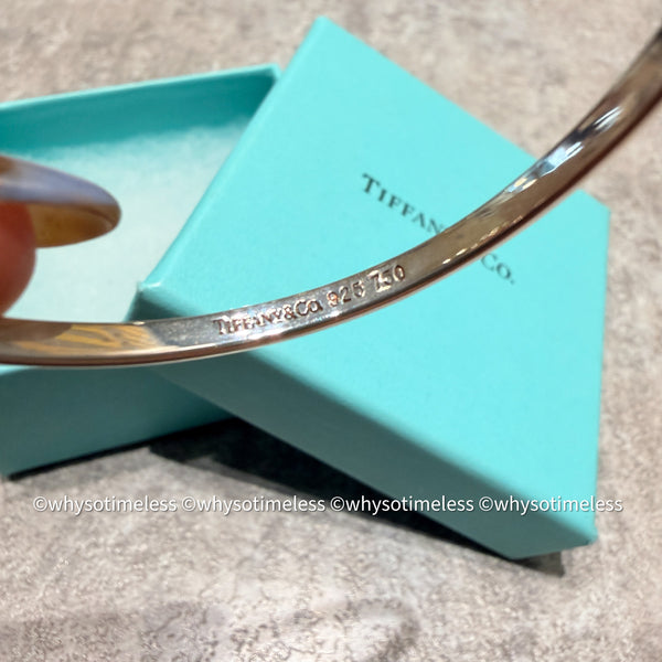 Vintage Tiffany & Co. Love Knot Bangle - 925 Silver 750 18K Gold