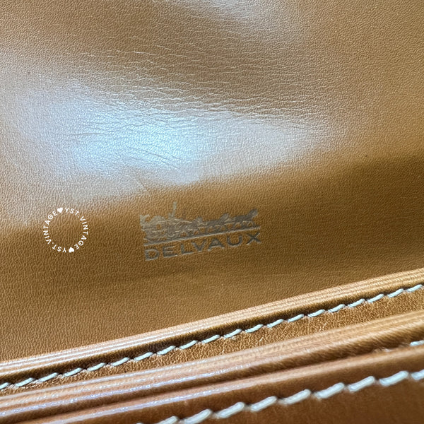 Vintage Delvaux Box Bag - Caramel