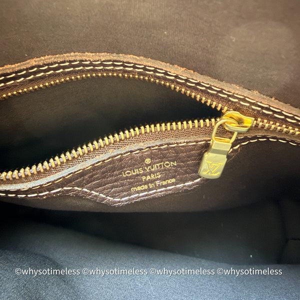 Vintage LV Monogram Denim Bucket Bag - Chocolate Brown