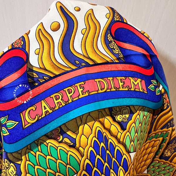 Vintage Hermès 1994's Silk Scarf 90 - Carpe Diem