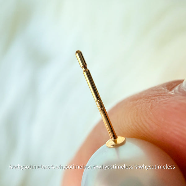 9.7mm 澳白 18KYG Earrings