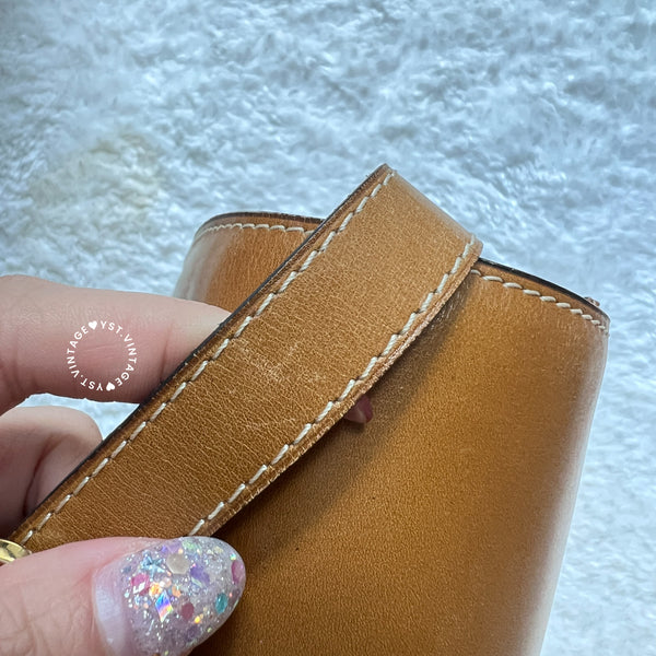 Vintage Delvaux Box Bag - Caramel