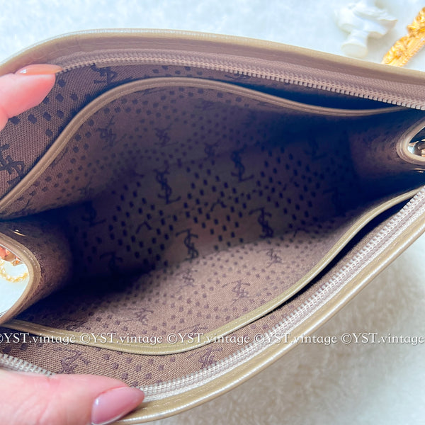 Vintage YSL Clutch 002 - Beige