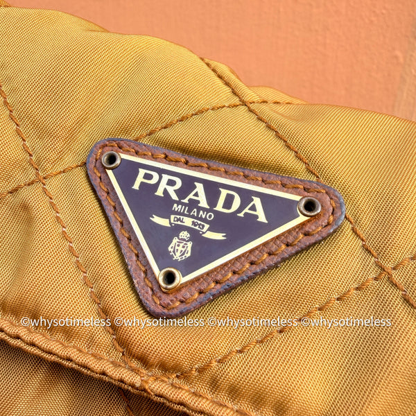 Vintage Prada Mini 2-way Belt Bag - Ginkgo Leaf Brown