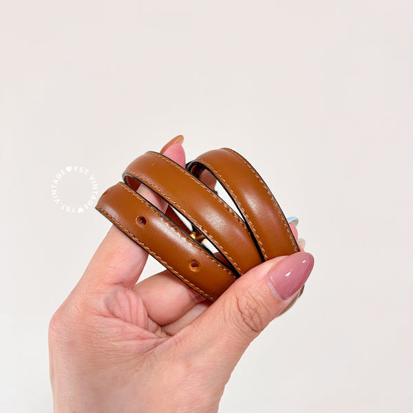Vintage CELINE Donut Belt - Caramel Brown*Gold