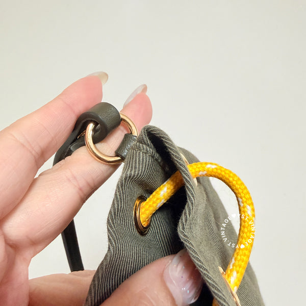 Pre-owned MiuMiu Gabardine Pouch - Olive Green