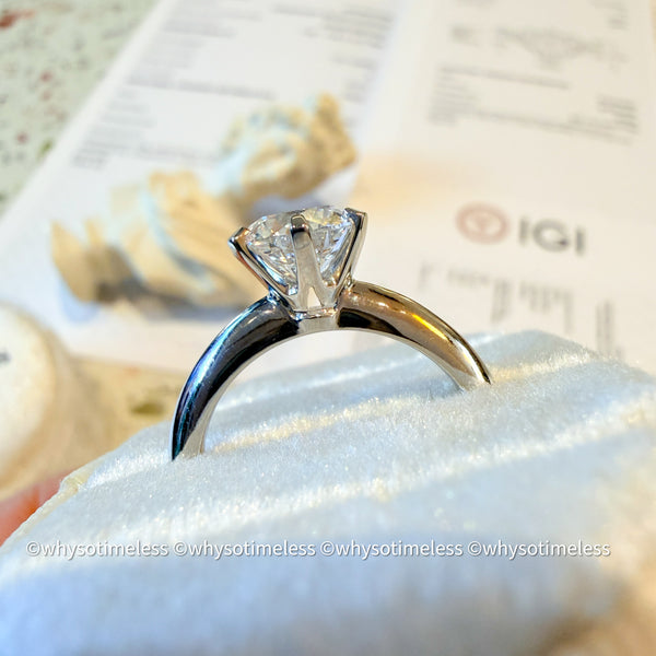 【Pre-order】1.50ct Round Cut Lab Grown Diamond 10KWG Ring