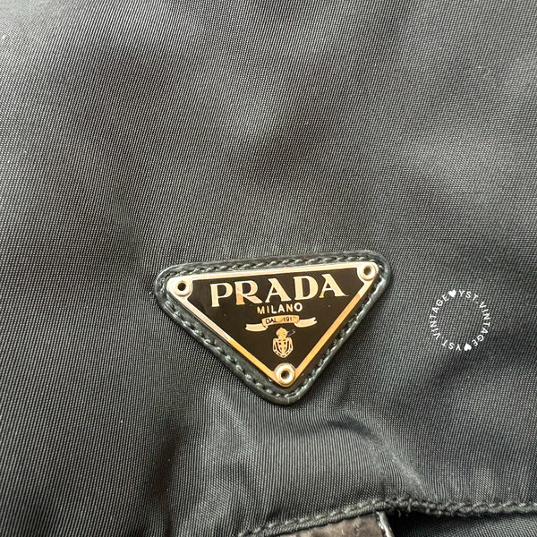 Vintage Prada Re-Nylon Backpack - Black (Size L)