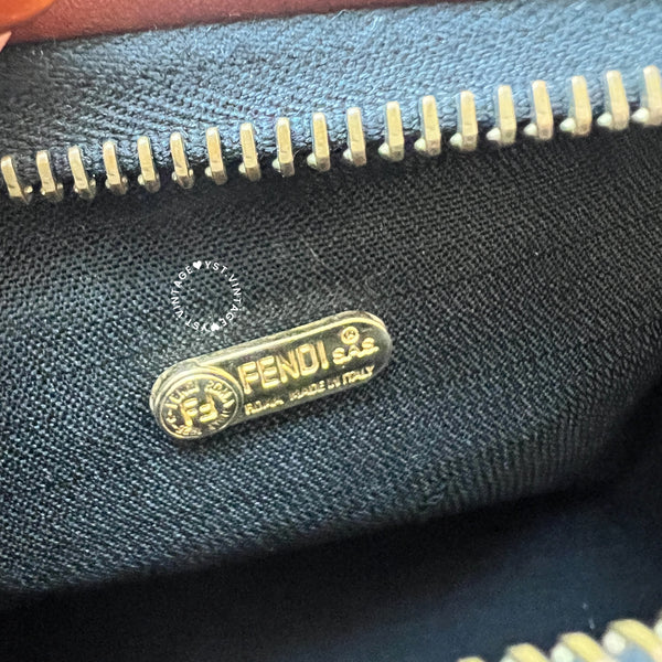 Vintage Fendi Pequin Stripe Mini Boston