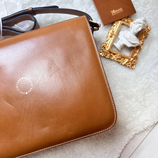 Vintage Delvaux Box Bag - Caramel