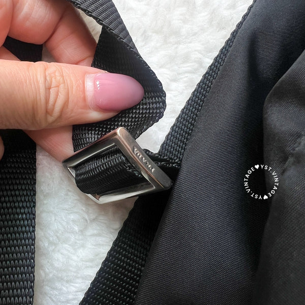 Vintage Prada Re-Nylon Backpack - Black (Size L)