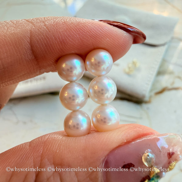 6-6.5mm Triple Akoya 18KYG Earrings