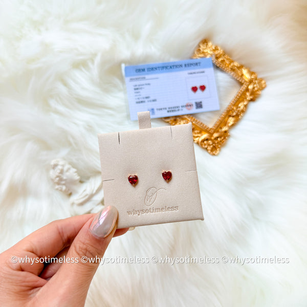 2.2ct Lab Grown Ruby 18KYG Earrings