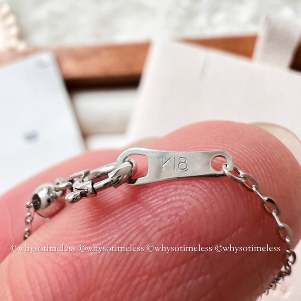 12.5mm Tahiti Pearl with Diamond 18KWG Necklace