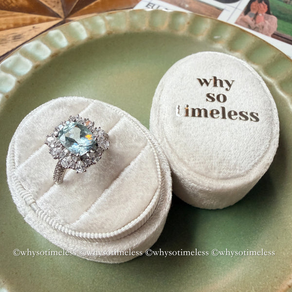 2.26ct Natural Cushion Cut Aquamarine Silver Ring
