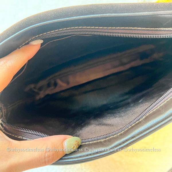 Vintage Loewe Suede Shoulder Bag - Brown
