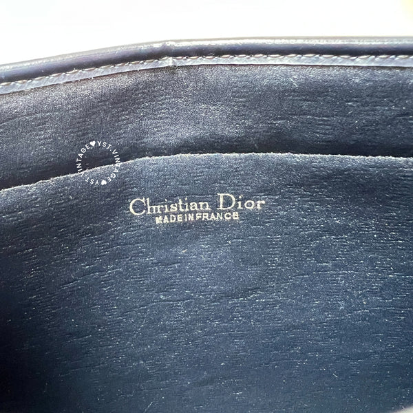 Vintage Dior Oblique Clutch - Navy