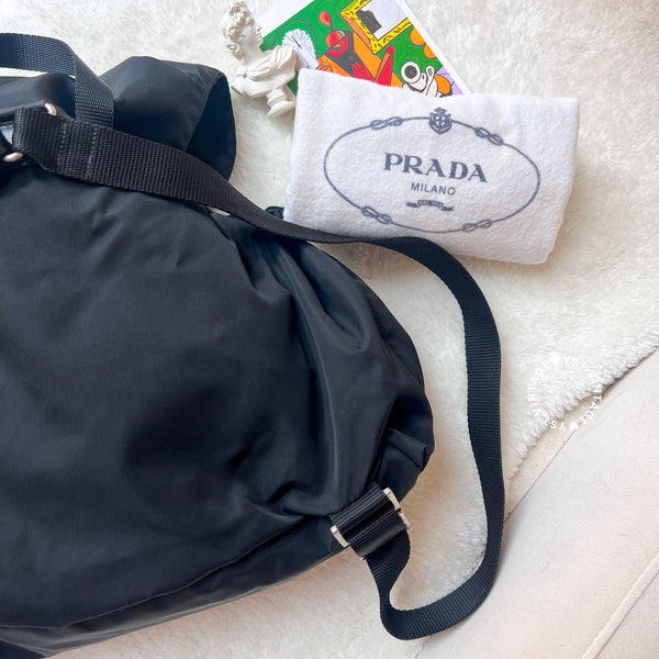 Vintage Prada Re-Nylon Backpack - Black (Size L)